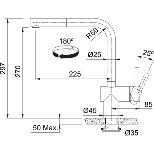 Franke Atlas Neo Sensor 115.0625.527 Juoda image 3