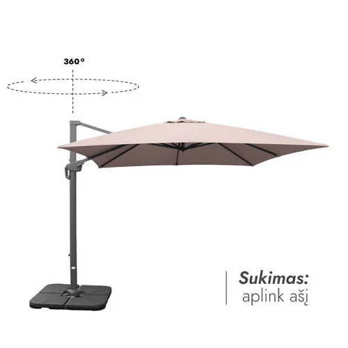 Zeltpro Lounge Taupe 3 × 3 m lauko skėtis image 3