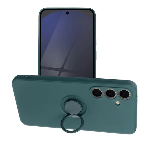 Samsung S24 FE žalias silikoninis dėklas su žiedu image 1