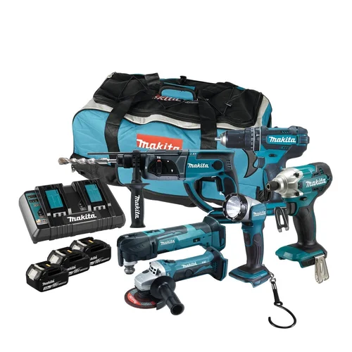 Makita DLX6100PX1 Akumuliatorinių įrankių rinkinys 18 V 3x3.0 Ah image 1