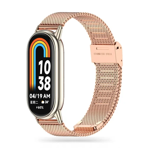 Tech-Protect MilaneseBand apyrankė Xiaomi Smart Band 8, rožinė image 1