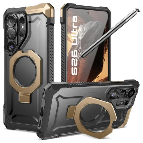 Supcase UB Grip Mag MagSafe dėklas Samsung Galaxy S26 Ultra, juodas ir rudas image 1