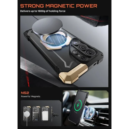 Supcase UB Grip Mag MagSafe dėklas Samsung Galaxy S26 Ultra, juodas ir rudas image 3