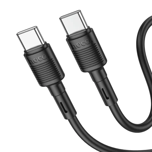 Hoco X83 USB kabelis 60W Type-C į Type-C 1m Juodas image 2