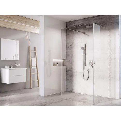 Walk-In kampinis komplektas 120x90 Chromas stiklas image 1