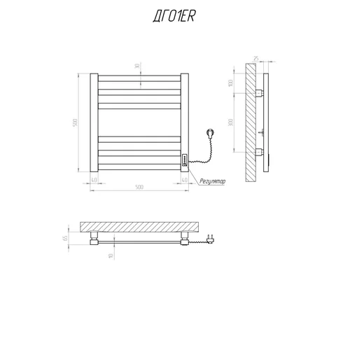 Kosser Gerda 500x500/6 ER, Elektrinis rankšluosčių džiovintuvas, Baltas, su laikmačiu image 2
