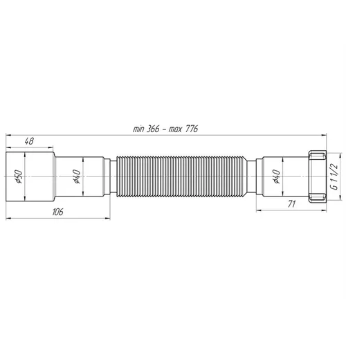 Ani Plast K106VDEU lanksti žarna 1 1/2x40/50 image 2