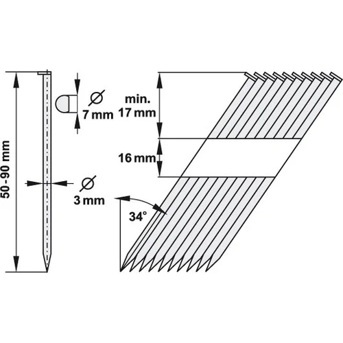 YATO YT-0937 vinys 90 mm, 500 vnt. image 1