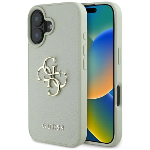 Guess Grained Big 4G Logo dėklas iPhone 16, žalias image 1