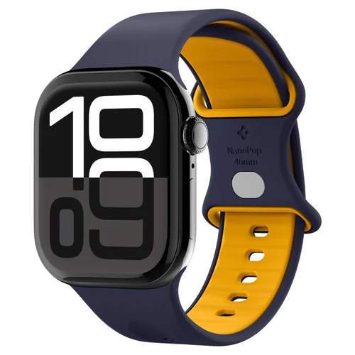 Spigen Nano Pop dirželis Apple Watch 44–49 mm, tamsiai mėlynas ir geltonas image 1