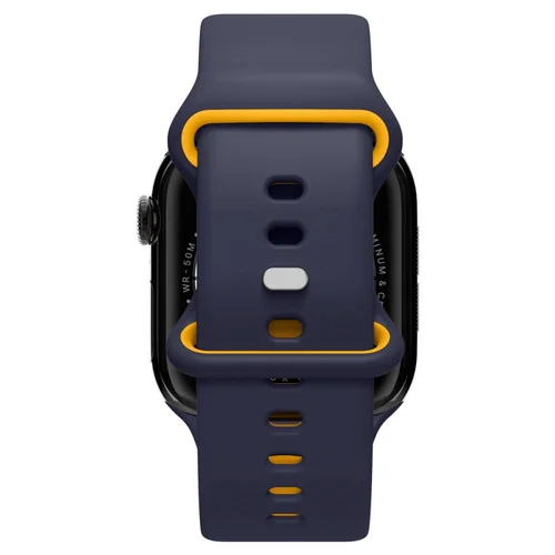 Spigen Nano Pop dirželis Apple Watch 44–49 mm, tamsiai mėlynas ir geltonas image 3
