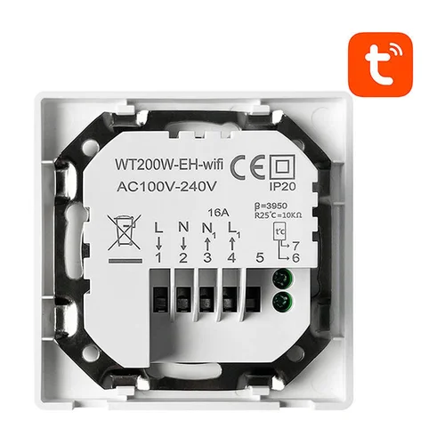 Avatto WT200-BH-3A-W 3A Wi-Fi termostatas image 3