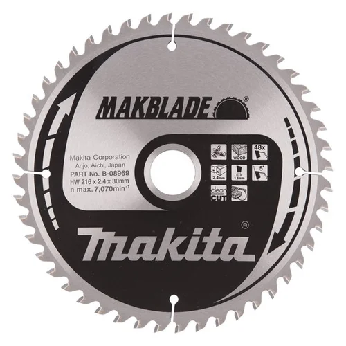 Makita LS0800DW Pjovimo diskas 216x30x2,4mm 48T 5° image 2