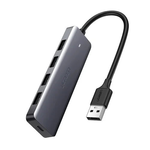Ugreen USB-C 4-in-1 adapteris, pilkas image 1