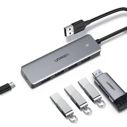 Ugreen USB-C 4-in-1 adapteris, pilkas image 3