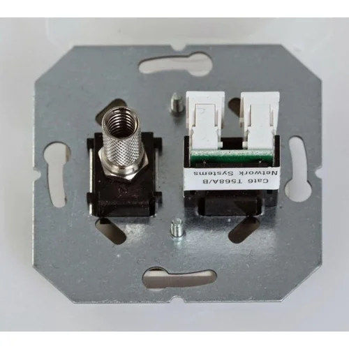 LIREGUS Epsilon ITVKL-1-01E/MT antenos ir kompiuterio lizdas, metalo spalvos image 3