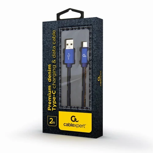Cablexpert CC-USB2J-AMCM-2M-BL USB-A–USB-C 2 m mėlynas laidas image 2