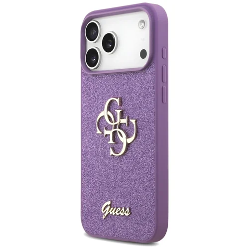Guess Fixed Glitter Big 4G dėklas iPhone 17 Pro Max, purpurinis image 2
