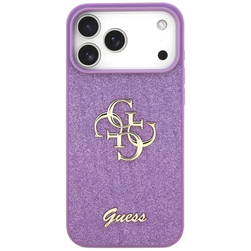Guess Fixed Glitter Big 4G dėklas iPhone 17 Pro Max, purpurinis image 3