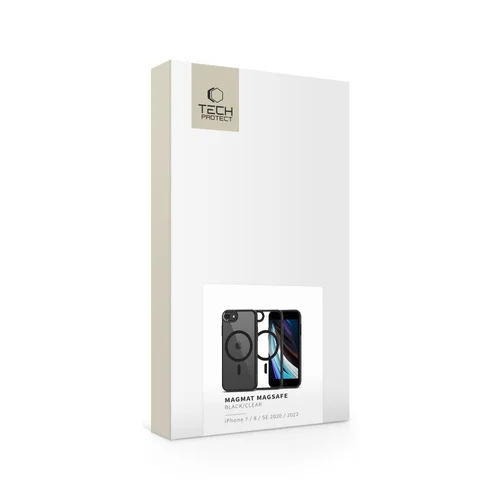 Tech-Protect MagMat dėklas iPhone 7/8/SE 2020/2022, skaidriai juodas image 2
