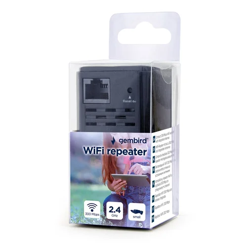Gembird WNP-RP300-03-BK tinklo kartotuvas 300 Mbit/s, juodas image 2