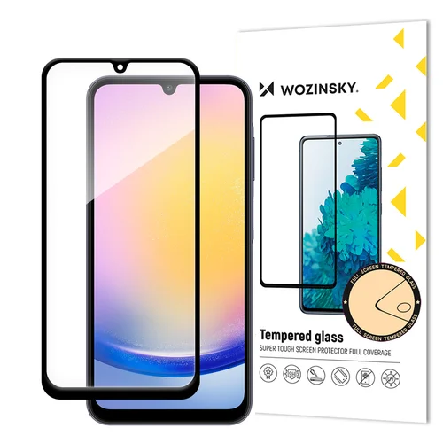 Wozinsky grūdintas stiklas Samsung A25 su juodu rėmeliu image 1