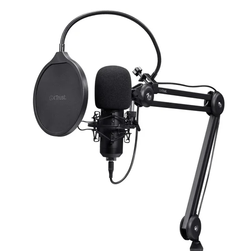 Trust GXT 270 Emita II+ juodas podcast mikrofonas image 1