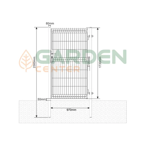 Garden Center Varteliai segmentiniu užpildu, 100 cm x 173 cm, Pilka image 3