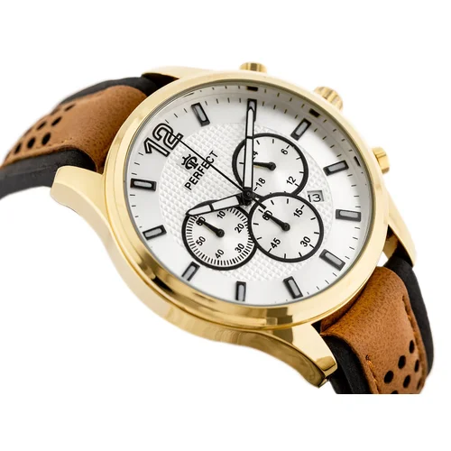 Perfect CH01L vyriškas chronografas, auksinis korpusas image 3