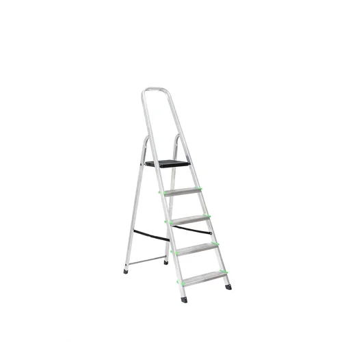 EUROSTYL Kopėčios aliuminės buitinės, 5 pakopų, 98-171 cm, 120 kg image 1