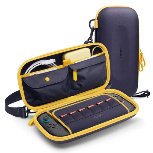 Spigen Nano Pop Pro dėklas Nintendo Switch 2, mėlynas ir geltonas image 1