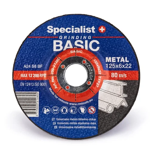 Specialist+ SPECIALIST+ šlifavimo diskas BASIC, 125x6x22 mm image 1