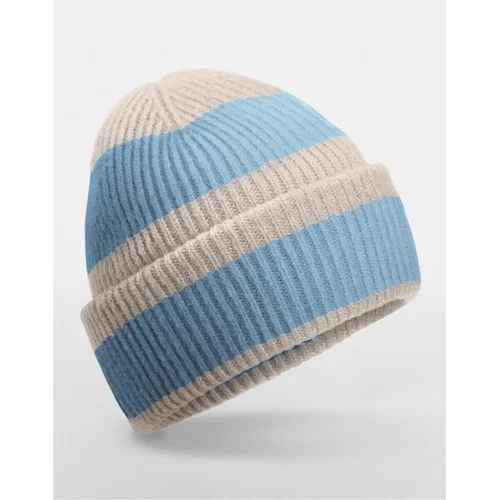 Beechfield B391R Dryžuota kepurė, One Size, Vanilla/Biscuit image 1