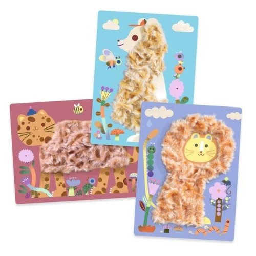 DJECO Pūkuoti draugai koliažų rinkinys su vilna ir Velcro® image 3