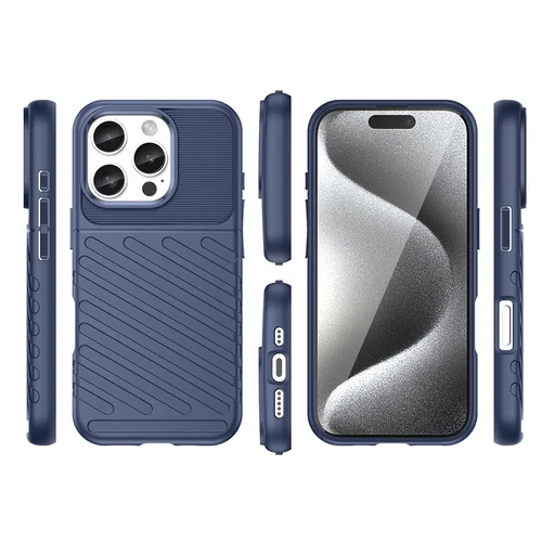 Thunder Case TPU dėklas iPhone 16 Pro Max, mėlynas image 3