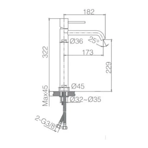 IMEX Monza BDM039-3ORC Vario praustuvo maišytuvas image 3