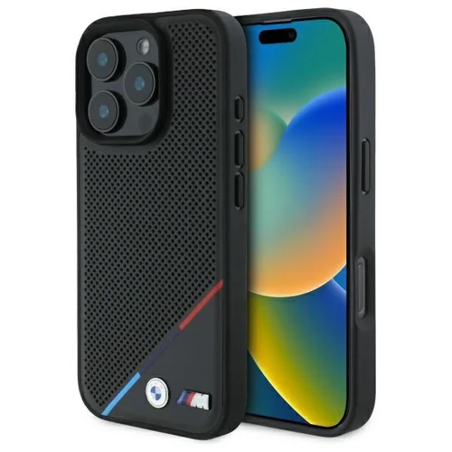 BMW M Perforuotas MagSafe dėklas iPhone 16 Pro Max, juodas image 1