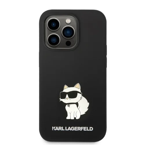 Karl Lagerfeld Ikonik Choupette silikoninis dėklas iPhone 14 Pro Max, juodas image 3