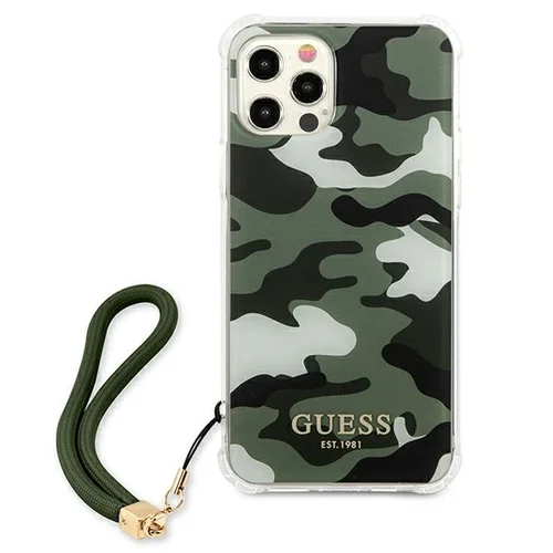 Guess GUHCP12MKSARKA Camo dėklas iPhone 12/12 Pro, žalias image 3