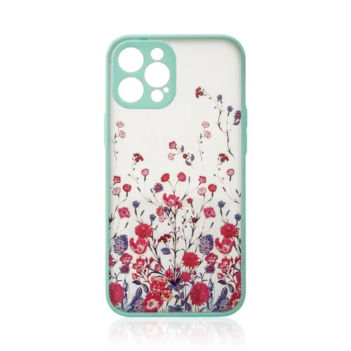 Gėlių dėklas iPhone 12 Pro Max, šviesiai mėlynas image 1