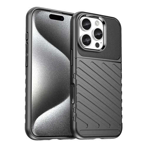 Thunder iPhone 16 Pro TPU dėklas, juodas image 1