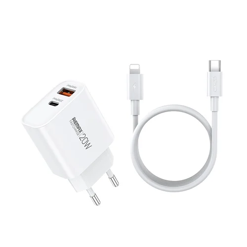 Remax RP-U120 20W įkroviklis USB-C/USB-A ir Lightning kabelis image 1