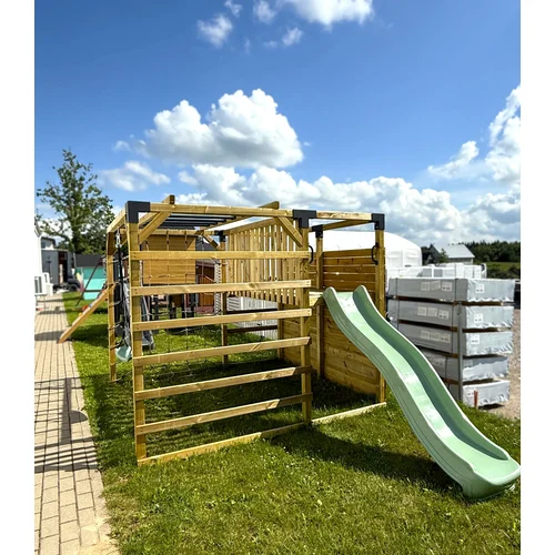 Pastelinė žalia čiuožykla 220 cm image 2