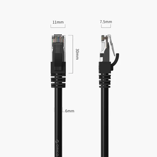 Orico PUG-C6 CAT6 40 m juodas tinklo kabelis image 3