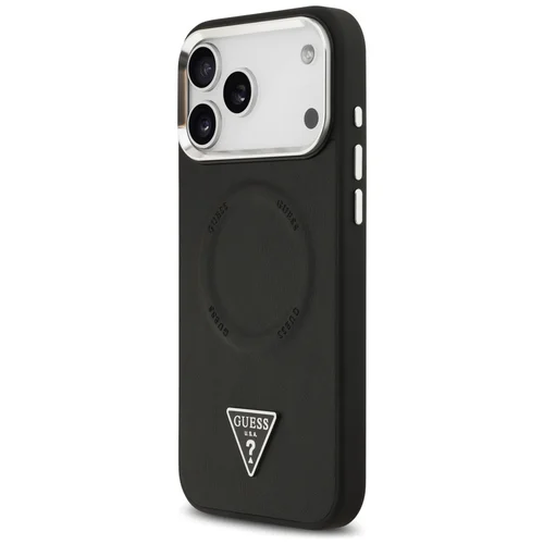 Guess trikampio logotipo MagSafe dėklas iPhone 17 Pro Max, juodas image 1