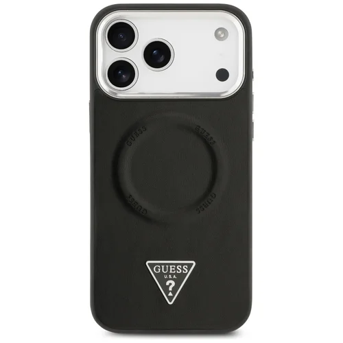 Guess trikampio logotipo MagSafe dėklas iPhone 17 Pro Max, juodas image 2