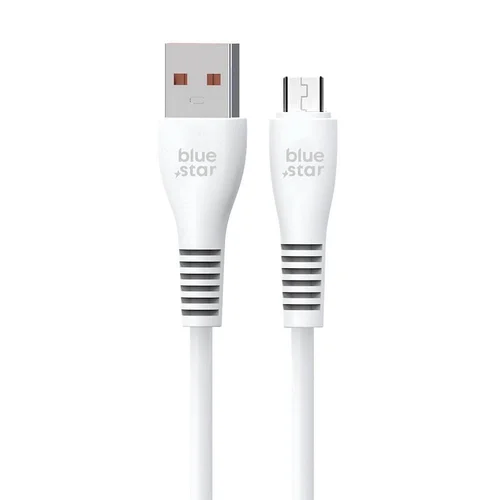 BLUE STAR PA-DC99M USB-A–Micro USB kabelis, 1 m, 2 A, 12 W, baltas image 2