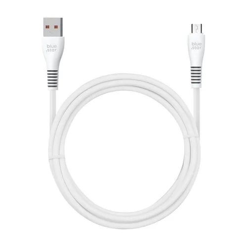 BLUE STAR PA-DC99M USB-A–Micro USB kabelis, 1 m, 2 A, 12 W, baltas image 3