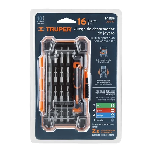 Truper JOY-17 Atsuktuvo ir antgalių rinkinys, 16 vnt. image 2