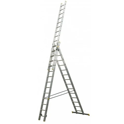 BAYERSYSTEM BS-DW universalios aliuminės kopėčios, 3x14 pakopų image 1